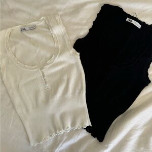 Zara Pointelle top